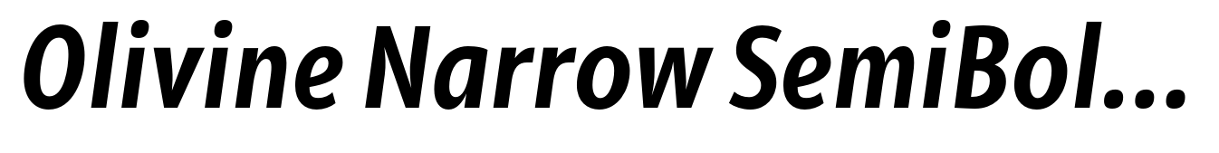 Olivine Narrow SemiBold Italic